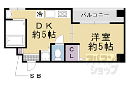 プロスペクト河原町五条 10階1DKの間取り