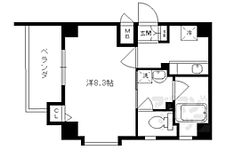 アスヴェル京都東山五条 5階1Kの間取り