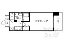 アスヴェル京都四条 3階1Kの間取り