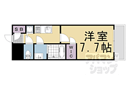 JR東海道・山陽本線 西大路駅 徒歩8分の賃貸マンション 5階1Kの間取り