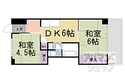 JR東海道・山陽本線 京都駅 徒歩10分の賃貸マンション 1階2DKの間取り
