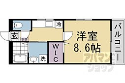 阪急京都本線 西京極駅 徒歩7分の賃貸マンション 3階1Kの間取り