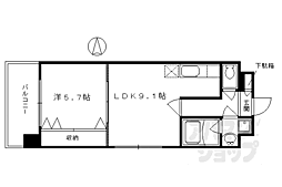 プラネシア星の子三条油小路 7階1LDKの間取り
