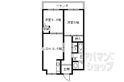 JR東海道・山陽本線 西大路駅 徒歩12分の賃貸マンション 5階2LDKの間取り