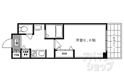 プレサンス京都二条城前風雅 5階1Kの間取り