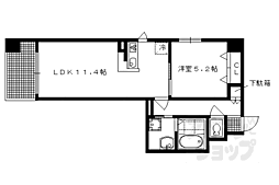 ＶＡＩＬ京都御苑 6階1LDKの間取り