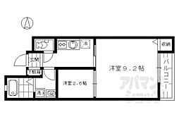 JR東海道・山陽本線 京都駅 徒歩12分の賃貸アパート 1階1Kの間取り