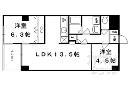 シンフォニー四条河原町 2LDKの間取図画像