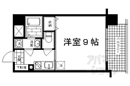 ベラジオ四条烏丸 1Kの間取図画像