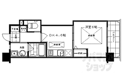 Ｓ−ＦＯＲＴ二条城前 11階1DKの間取り