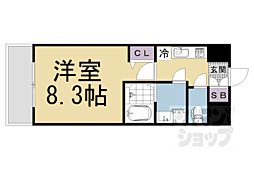JR東海道・山陽本線 西大路駅 徒歩15分の賃貸マンション 1階1Kの間取り