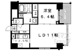 ダイナシティ二条城前 8階1LDKの間取り