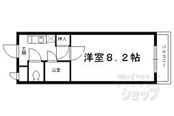 カントリーベア 1階1Kの間取り