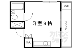 JR山陰本線 丹波口駅 徒歩5分の賃貸マンション 2階ワンルームの間取り