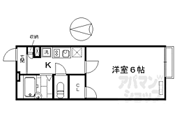 JR東海道・山陽本線 京都駅 徒歩5分の賃貸アパート 1階1Kの間取り