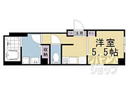 Ｆｌａｉｒ京都五条烏丸 1階1Kの間取り