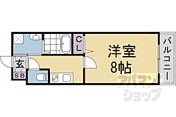 JR山陰本線 二条駅 徒歩5分の賃貸マンション 4階1Kの間取り