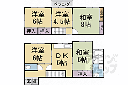JR山陰本線 花園駅 徒歩7分の賃貸一戸建て 5DKの間取り
