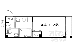 JR東海道・山陽本線 京都駅 徒歩10分の賃貸マンション 1階1Kの間取り