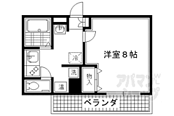 京阪本線 出町柳駅 徒歩4分の賃貸マンション 8階1Kの間取り