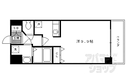 JR東海道・山陽本線 西大路駅 徒歩13分の賃貸マンション 1階1Kの間取り