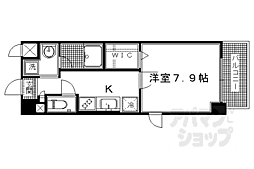 JR山陰本線 丹波口駅 徒歩8分の賃貸マンション 5階1Kの間取り