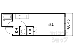 京福電気鉄道北野線 鳴滝駅 徒歩11分の賃貸マンション 2階1Kの間取り