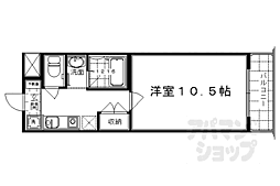 ＲＯＯＴＳ二条城南 1階1Kの間取り