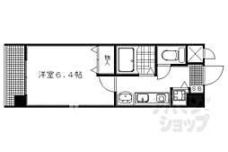 京都市営烏丸線 鞍馬口駅 徒歩3分の賃貸マンション 3階1Kの間取り