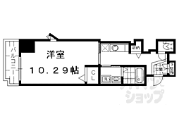 JR東海道・山陽本線 西大路駅 徒歩3分の賃貸マンション 7階1Kの間取り