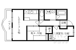 JR東海道・山陽本線 西大路駅 徒歩15分の賃貸マンション 7階2LDKの間取り