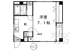 コーポ東福寺 1Kの間取図画像