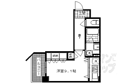 ライオンズ京都四条烏丸レジデンス ワンルームの間取図画像