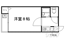 Accueil五条 1Kの間取図画像