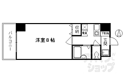 サンビスタ四条 1Kの間取図画像
