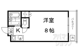 鞘町フラッツ 1Kの間取図画像