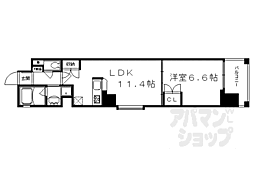 ベラジオ四条烏丸3 1LDKの間取図画像