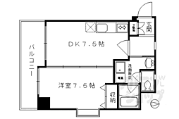 ウィル21烏丸御池 1DKの間取図画像