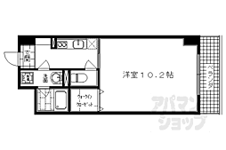 カノン雁金 1Kの間取図画像