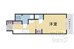 デイスターアベニュー ワンルームの間取図画像