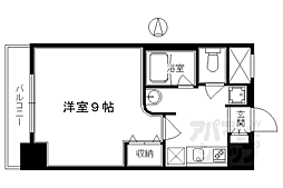 サンジョルノ室町 1Kの間取図画像