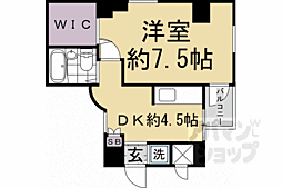 デトム・ワン二條城東 1Kの間取図画像