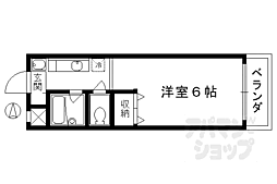 コーポイチハラ 1Kの間取図画像