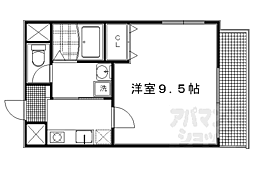 エレガント鴨川 1Kの間取図画像