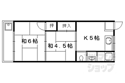 弥栄マンション2 2Kの間取図画像