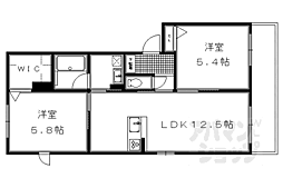 狸翠庵 2LDKの間取図画像
