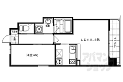 S-FORT二条城前 1DKの間取図画像