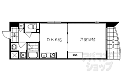 ALBA烏丸御池 1DKの間取図画像
