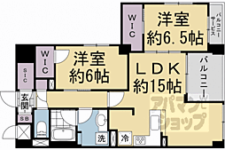ラシュレ京都西大路 2LDKの間取図画像