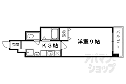 ハウスセゾン両替町 1Kの間取図画像